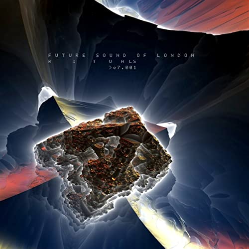 CD cover for Future Sound of London’s “Rituals E7.1” with abstract rock imagery.