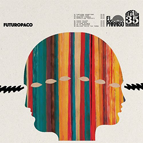 Futuropaco vinyl album cover with colorful striped face silhouettes.