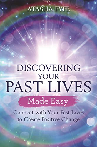 Book cover with swirling colors and title "Discovering Your Past Lives.