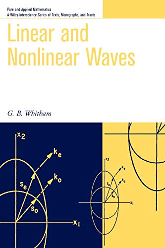 Book cover: "Linear and Nonlinear Waves" with mathematical diagrams and text.