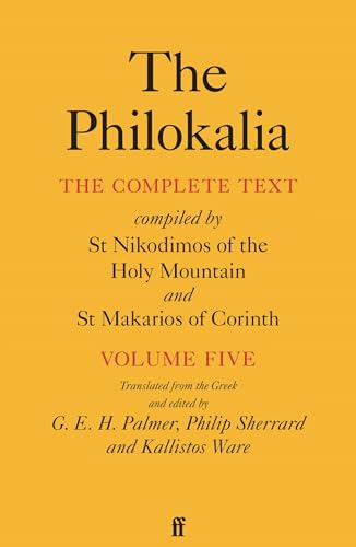 Golden book cover with black text: "The Philokalia Volume Five.