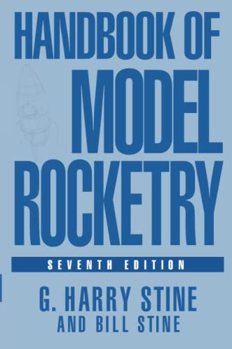 Blue cover of "Handbook of Model Rocketry," seventh edition, by Stine.