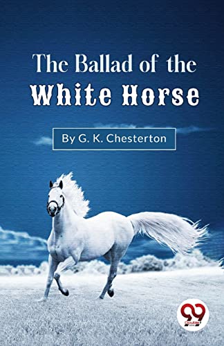 Book cover featuring a galloping white horse against a blue background.
