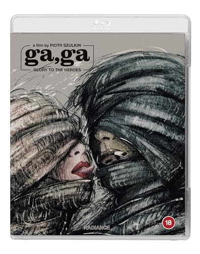 Ga-ga: Glory To The Heroes" Blu-ray cover with sketched figures in headscarves.