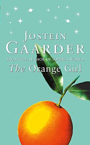 Book cover with an orange against a teal background featuring stars and planets.