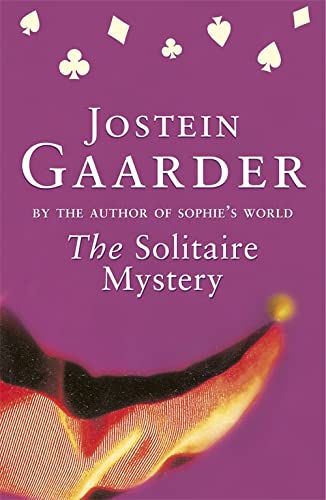 Book cover for The Solitaire Mystery by Jostein Gaarder with playing card suit icons.