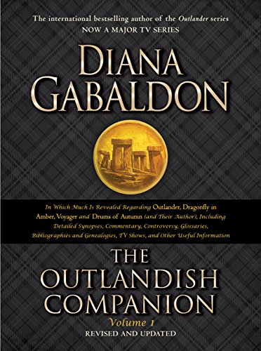 Book cover for The Outlandish Companion Volume 1 by Diana Gabaldon with tartan background.