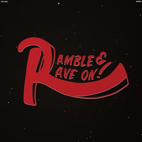 Black album cover with a large red letter “R” and white text.