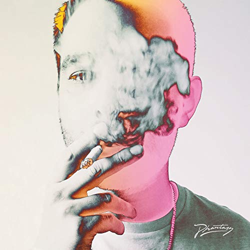 Painted portrait of a man smoking, with dissolving facial features.