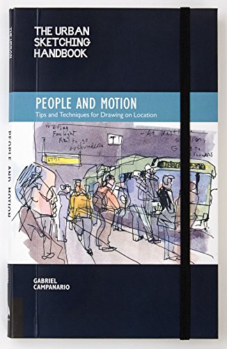 Book cover with a watercolor street scene of people and a tram.