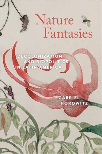 Book cover with red floral illustration and text: “Nature Fantasies.”