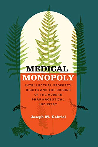 Book cover: "Medical Monopoly" with fern illustrations and orange text.