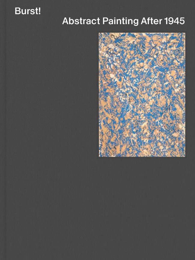 Book cover featuring a blue and orange abstract expressionist painting.