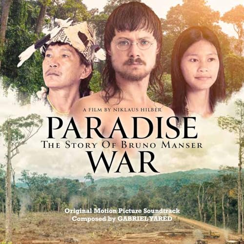 CD cover for "Paradise War" soundtrack featuring three faces and a jungle landscape.