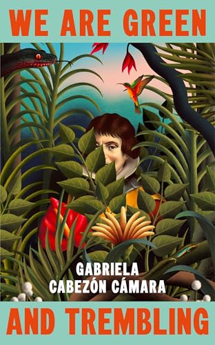Book cover: woman in jungle with birds, snake, and flowers.