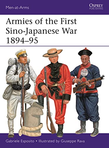 Book cover illustration showing three soldiers from the First Sino-Japanese War in historical uniforms.