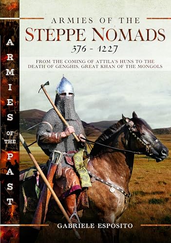 Book cover with medieval illustrations, horses, and warriors in steppe nomad attire.