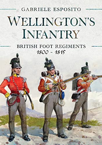 Book cover depicting three British infantry soldiers, 1800-1815.