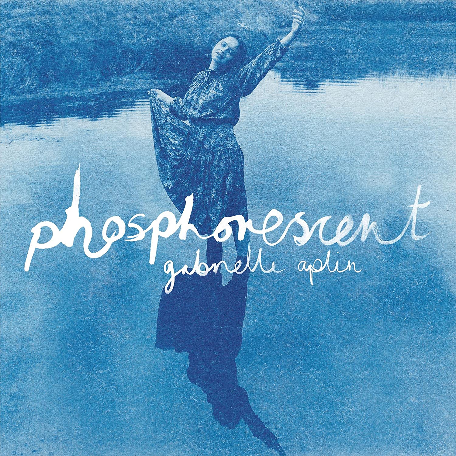 Album cover for Gabrielle Aplin’s “Phosphorescent,” featuring a woman in water.