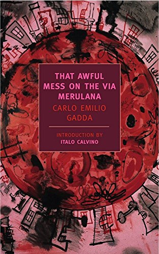 Book cover with a red circular abstract illustration and text on a dark rectangle.