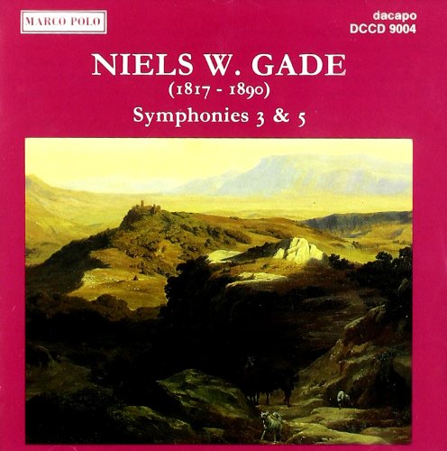 CD cover for Niels W. Gade symphonies, featuring a landscape painting.