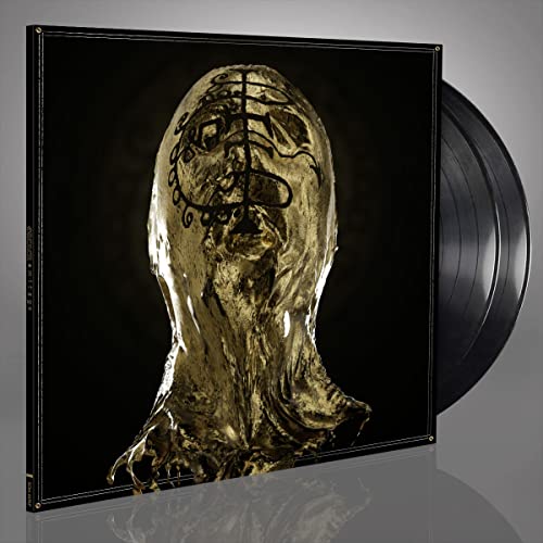 Gaerea's "Mirage" vinyl record with gold, distorted face album art.