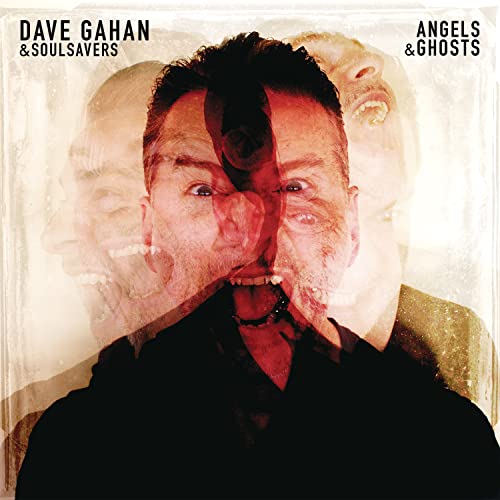 Album cover for Dave Gahan & Soulsavers’ “Angels & Ghosts” featuring a distorted portrait.