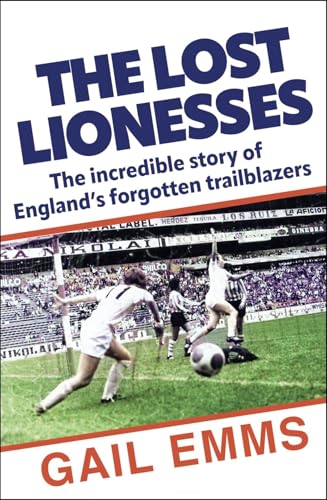 Book cover showing women playing football in a stadium with large title text.