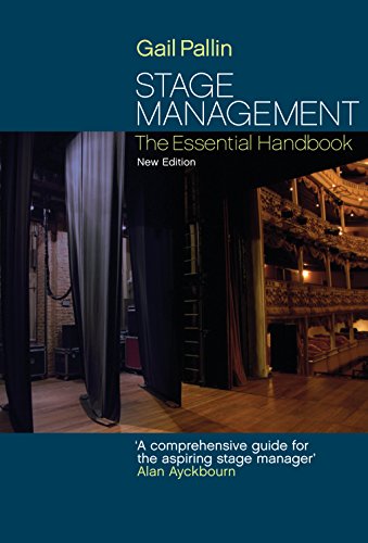 Book cover for "Stage Management: The Essential Handbook" with theatre backdrop.