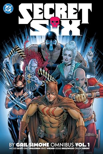 Comic book cover featuring six costumed figures, “Secret Six” title.