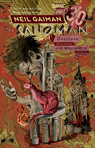 Cover of "The Sandman: Overture" with Dream and a red cat.