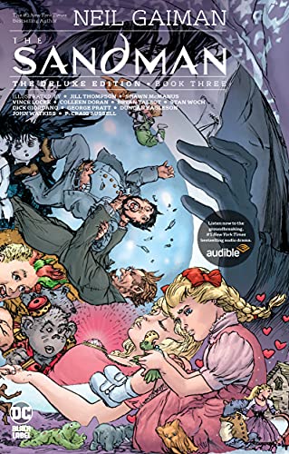 Cover of “The Sandman: The Deluxe Edition Book Three” with fantastical imagery.
