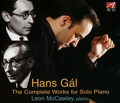 CD cover featuring portraits of composers Hans Gál and pianist Leon McCawley.