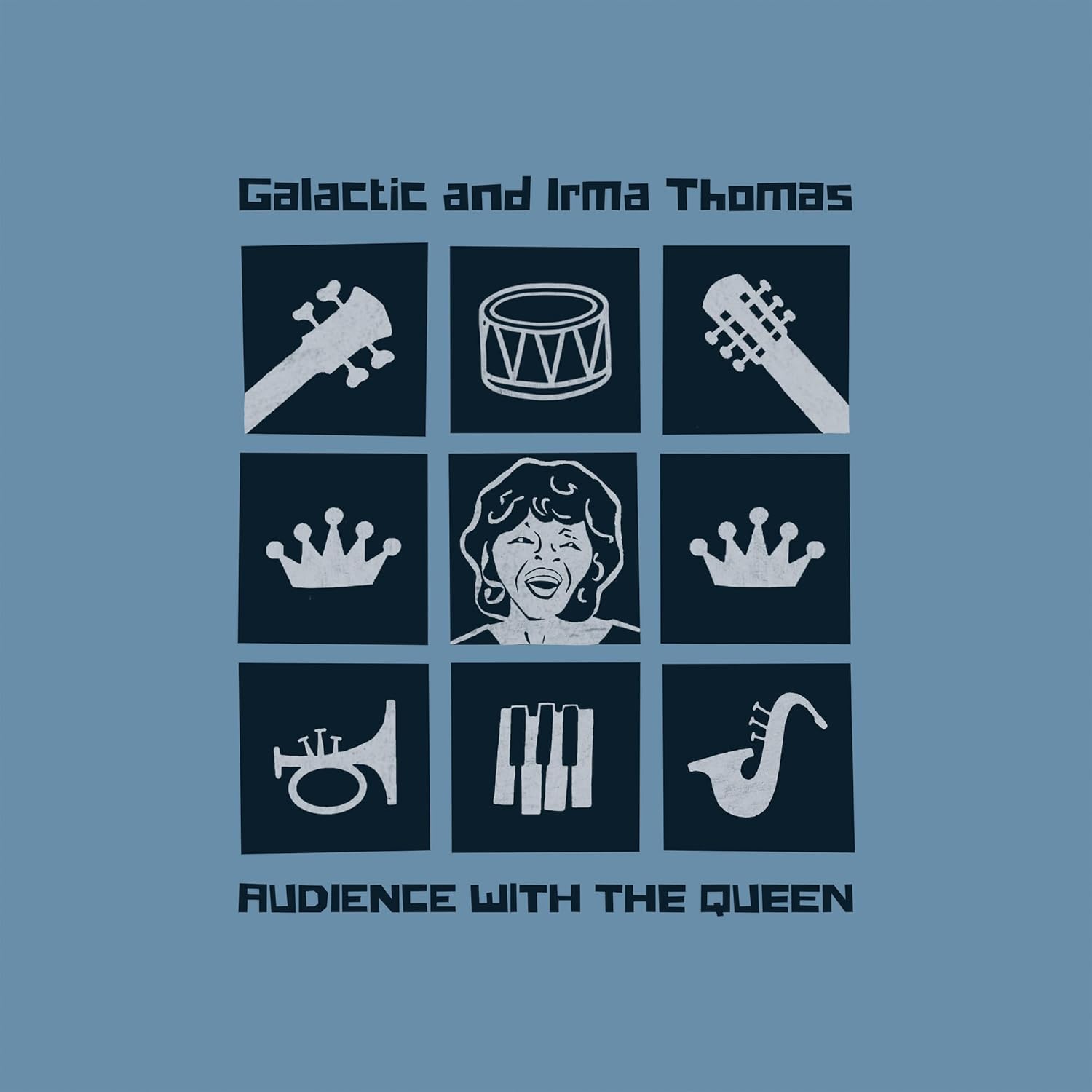 CD cover for "Audience With The Queen" by Galactic and Irma Thomas.