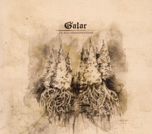 CD cover with dark, sketched trees and gothic text: “Galar”.