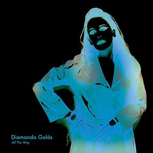 Diamanda Galás album cover, a ghostly, blue-toned portrait of a woman.