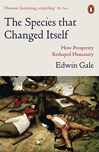 Book cover: "The Species that Changed Itself" with a Renaissance painting.