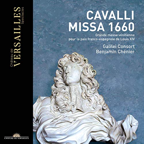 CD cover: Baroque sculpture with “Cavalli Missa 1660” text overlay.