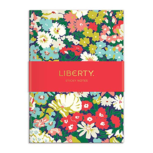 Floral hardback sticky notes book with a red "LIBERTY" label.