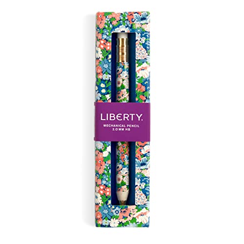 Floral patterned mechanical pencil in packaging, with “LIBERTY.” branding.