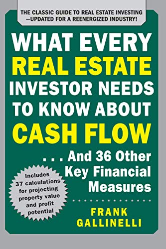 Book cover with bold yellow and green text about real estate investing.