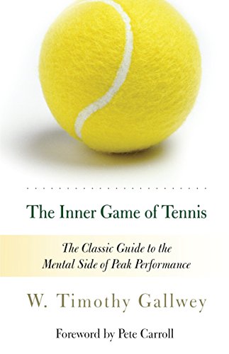 Book cover of The Inner Game of Tennis featuring a yellow tennis ball.