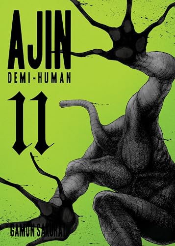Cover of “Ajin, Volume 11” manga, featuring a dark, twisting figure.