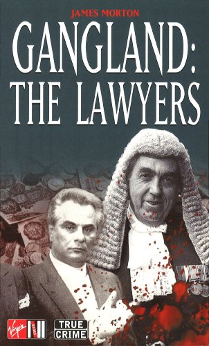Book cover: "Gangland: The Lawyers" featuring judges and money imagery.