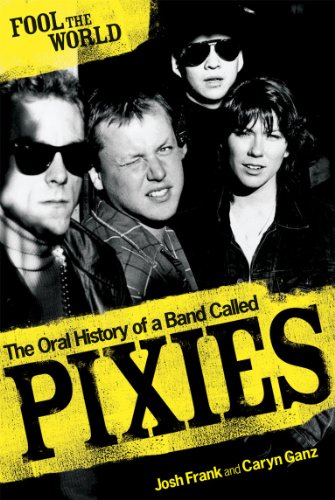 Book cover featuring black and white portrait of the band Pixies.