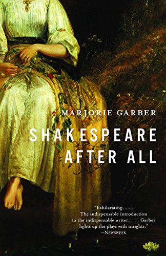 Book cover for Shakespeare After All by Marjorie Garber featuring a painting of Ophelia.
