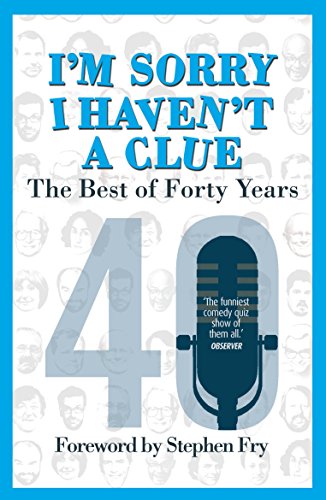 Book cover for “I’m Sorry I Haven’t a Clue” with microphone illustration.