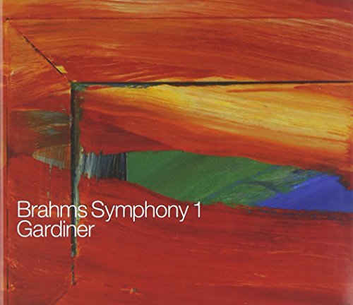CD cover: abstract red and green painting, text “Brahms Symphony 1 Gardiner”.
