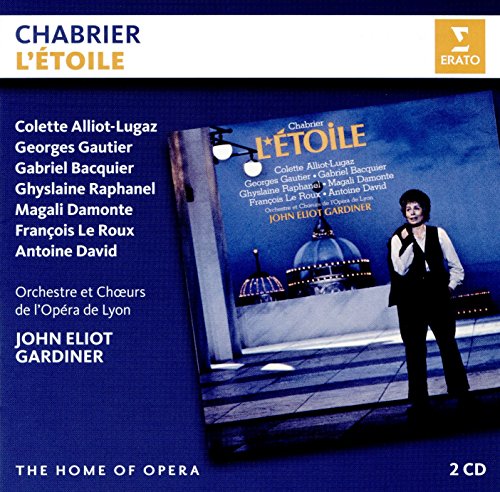 CD cover for Chabrier’s L’Étoile, featuring a woman in a dark coat.