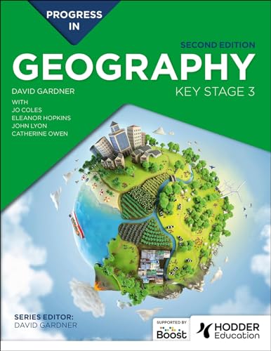 Geography textbook cover, second edition, with an illustrated Earth image.